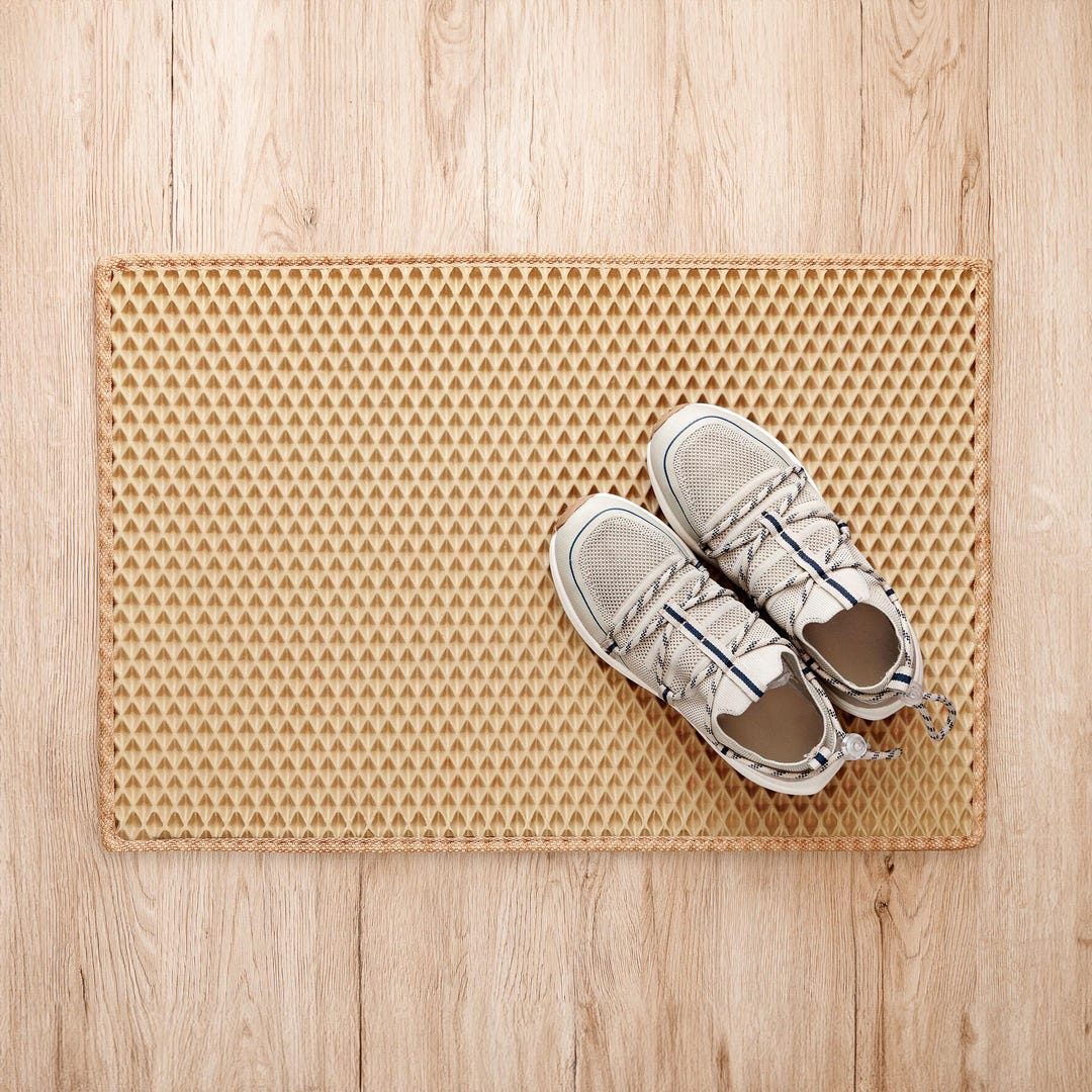Boot Tray, Plant Lover Gift, Shoe Storage, Beige Floor Mat, Ottoman ...