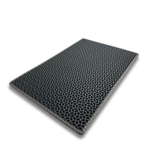 Custom Gray Drop Pattern Shoe Tray: Minimalist Entryway Boot Mat