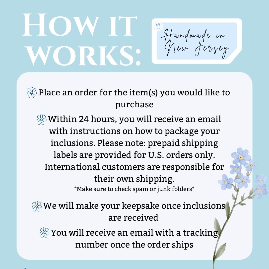 Custom Flower Memorial Necklace – Handmade With Pressed Petals