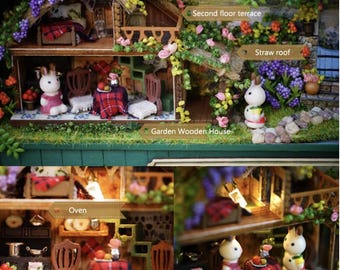 Countryside Notes Tiny Tin Scene – Rabbits in a Garden DIY