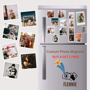 Photo Magnet, Personalised Magnet,Custom Photo Prints Magnet, Fridge with magnets,Photo Christmas Gift, Gift for Birthday/Anniversary