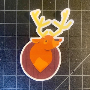 10 Pointer Buck Deer Wall Mount Glossy Sticker