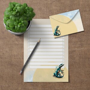 Cancelleria "Lizard" – Carta intestata e busta fai da te su 4 righe