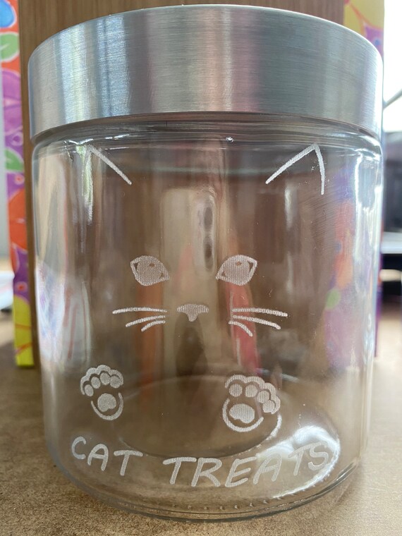 Laser Engraved Treat glass jars
