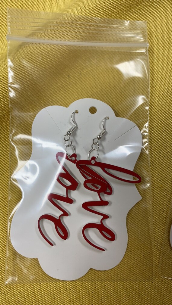 Laser cut hanging earrings