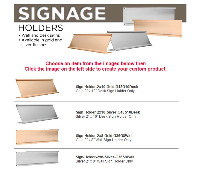Engraved Desk Wall Signs