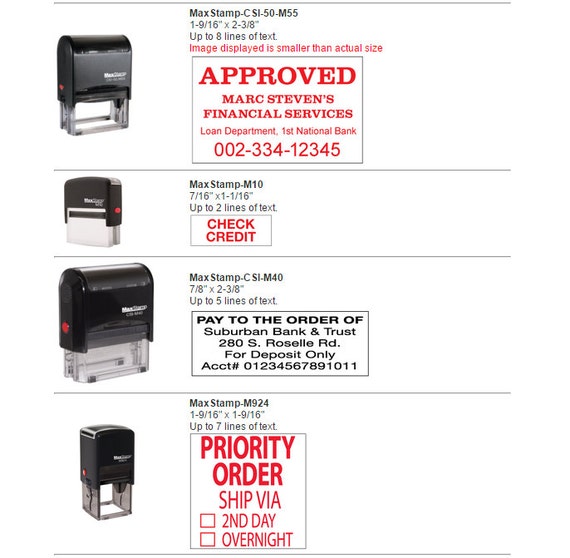 MaxStamp Self-Inking Stamps