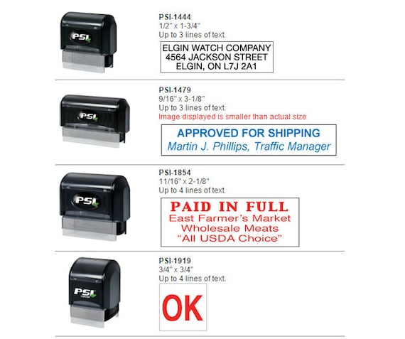 PSI Self-Inking Stamps