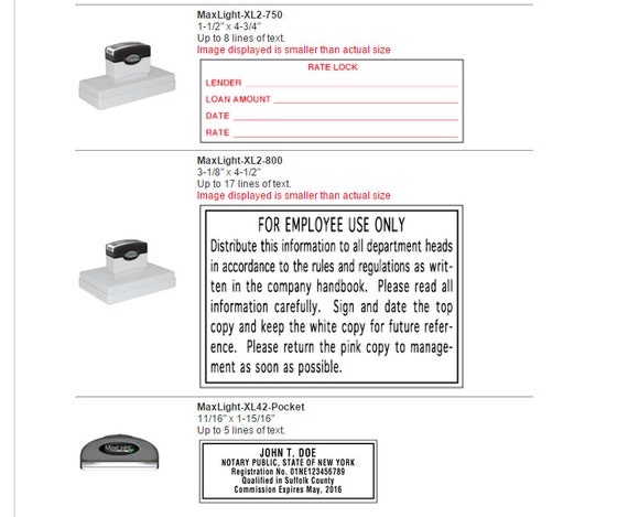 MaxLight Pre-Inked Stamps