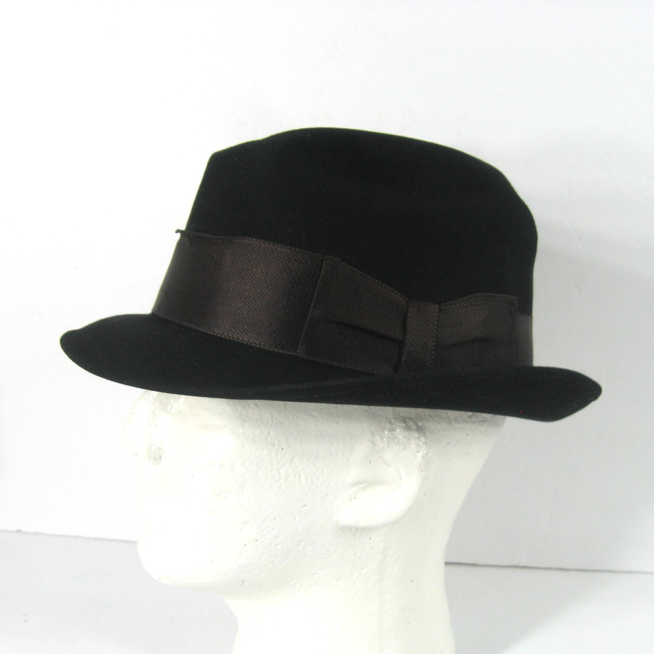 Vintage Byer-Rolnick Norton Ditto Houston Taupe Felt Fedora Black Ribbon Band Blixen Wool Felt Snap Brim Fedora main image 2