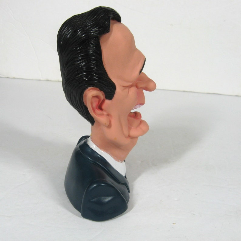 Vintage George HW Bush & Dan Quayle Rubber Squeaky Toy, 1989 Political Caricature Spitting Image Collectible image 3