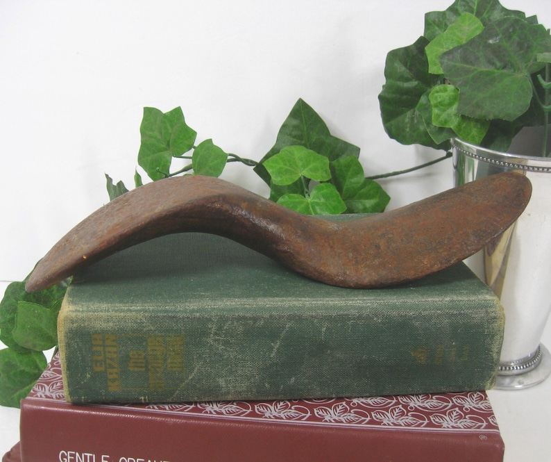 Antique Cobbler Shoe Last Cast Iron Mold, 1900 Vintage Rustic Industrial Paperweight Doorstop