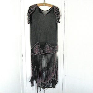 Antique Beaded Flapper Dress - Etsy