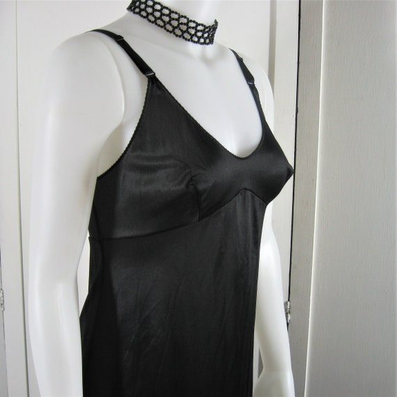 full length black slip