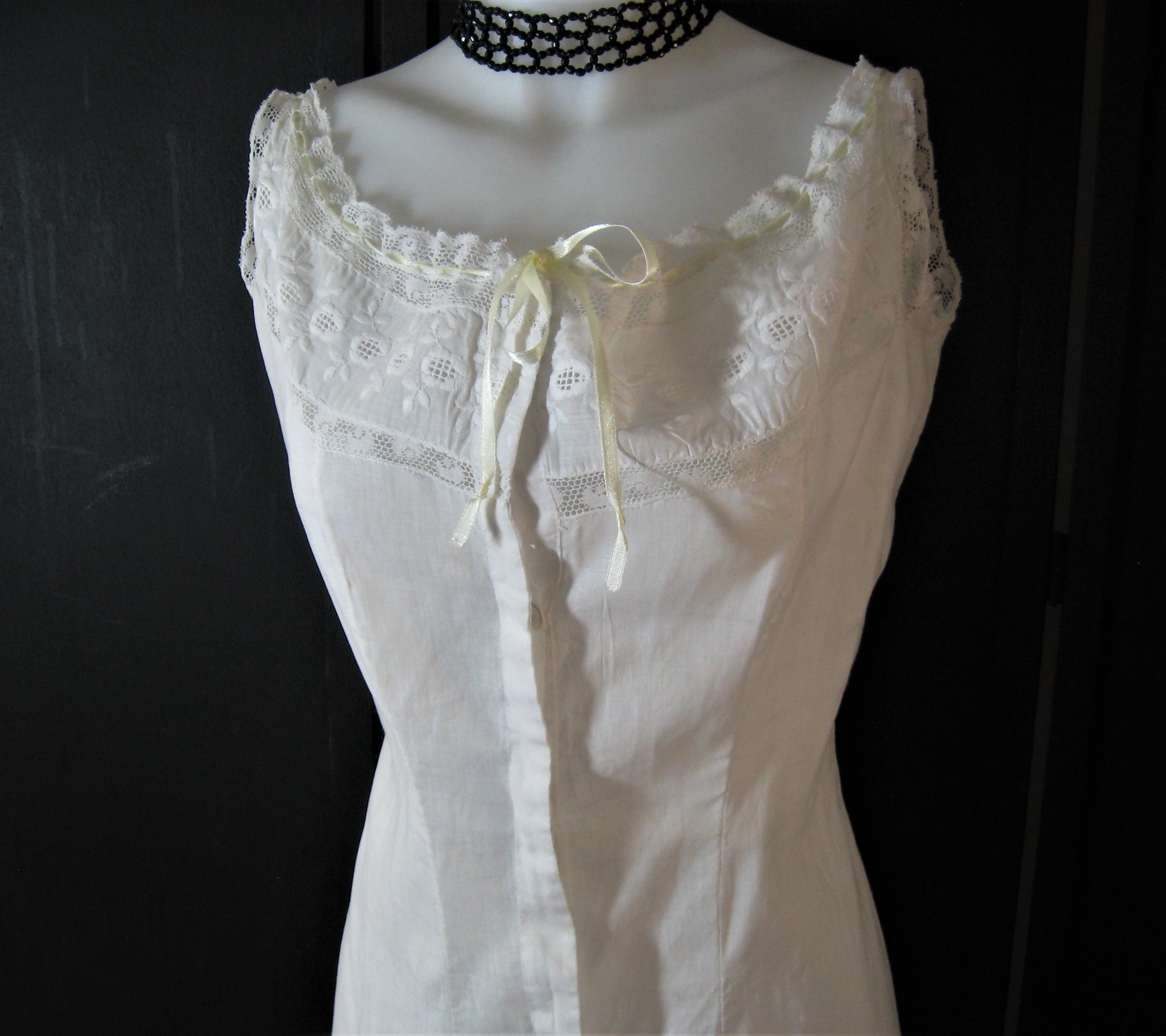 white cotton slip dress
