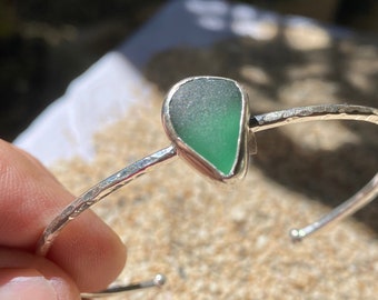 Seaham sea glass Cuff Bracelet