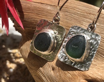 Hawaii  Sea Glass Earrings