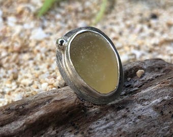 Hawaii Sea glass ring - 7 US