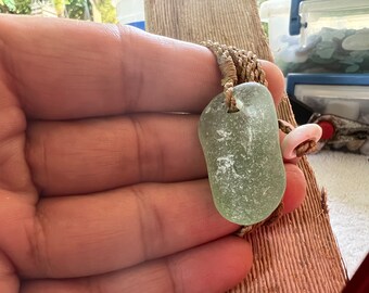 Surfer's Choice corded sea glass necklace