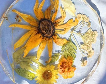 Custom Pressed Flower Resin Coasters | Handmade Epoxy Floral Coasters | Unique Gift for Her | Botanical Decor | Housewarming Gift