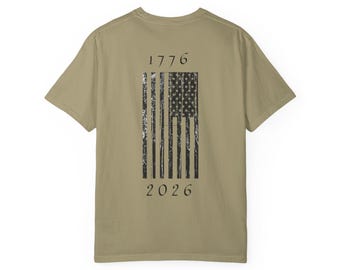 USA 250th Anniversary Shirt 1776-2026 | Vintage American Flag Tee | Patriotic Semiquincentennial Independence Day T-Shirt Gift unisex