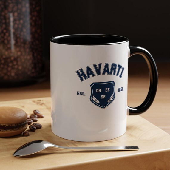 Vintage Havarti Cheese Coffee Mug, Farmhouse Kitchen Decor, Gift for Cheese  Lovers, Cozy Drinkware, Est. 1850, College Humor
