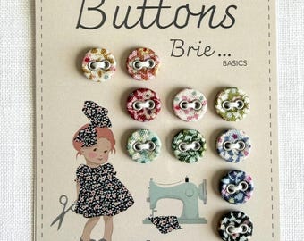 Tilda Brie Basics Buttons - Fabric Covered Buttons