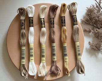 DMC Mouliné Spécial Six Stranded Embroidery Floss | Floral Basket Color Palette