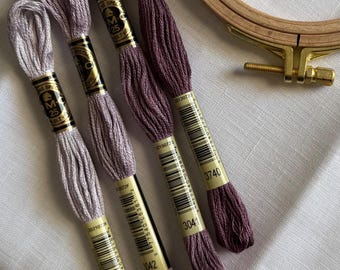 DMC Mouliné Spécial Six Stranded Embroidery Floss | Purple Passion Color Palette