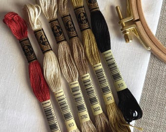 DMC Mouliné Spécial Six Stranded Embroidery Floss | Little Robin Color Palette