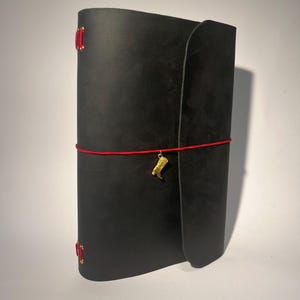 Genuine Leather Travellers Black and Red Journal A5