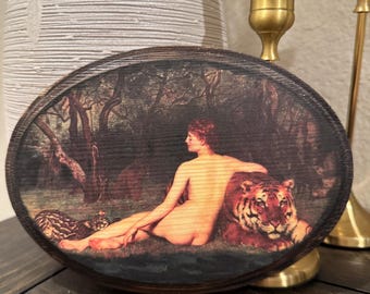 Handcrafted Wood Plaque Wall Decor-Circe by John Collier