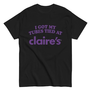 Amarrei minhas trompas na camisa da Claire | Camiseta engraçada de sátira
