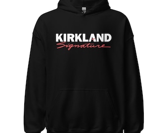 Kirkland Signature Hoodie - Kirkland Signature Sweatshirt – Rolig Costco Parodi Crewneck, Unisex Mysig Tröja Gåva
