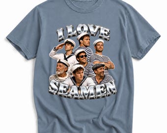 I Love Seamen Shirt, Funny Sailor Pun Nautical Graphic Tee