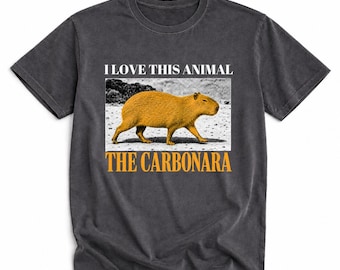 Capybara Carbonara Shirt, Funny Capybara Meme Animal Lover Tee