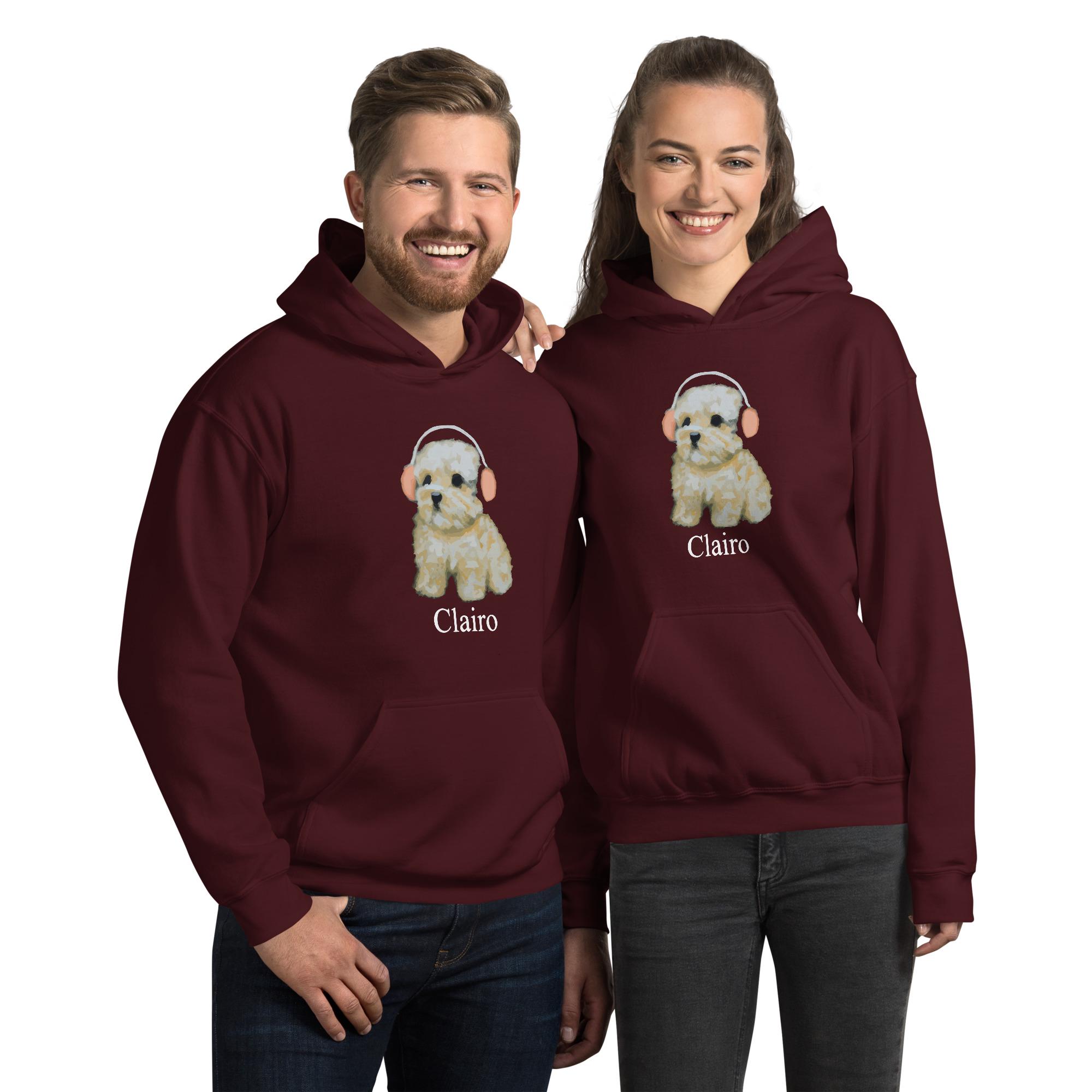 Clairo Dog Hoodie – Cute Dog With Headphones Graphic, Indie Music