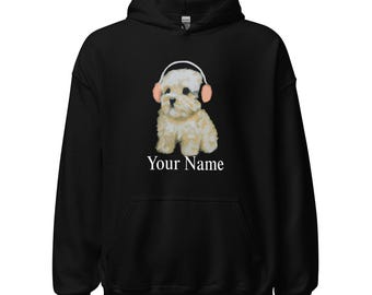 Personalized Dog Hoodie – Clairo Inspired Puppy Graphic Sweatshirt, Custom Pet Lover Gift