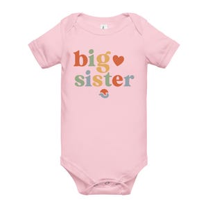 Big Sister Baby Onesie – Cute Baby Girl Bodysuit | Gender Reveal Outfit | Pregnancy Announcement | Baby Shower Gift