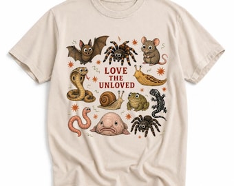 Love The Unloved Shirt, Cute Weird Animals Creepy Crawly Graphic Tee