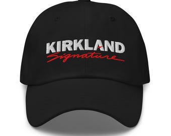 Gorra Kirkland Signature: divertida gorra de papá con parodia de Costco, gorra de béisbol con logo bordado, regalo