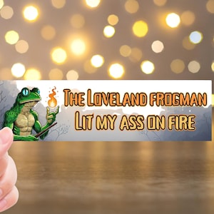 Funny Loveland Frogman Cryptid Ohio Urban Legends Bumper Sticker, Car Decal, Laptop Sticker, Funny Cryptid Gift, Mythical Creature