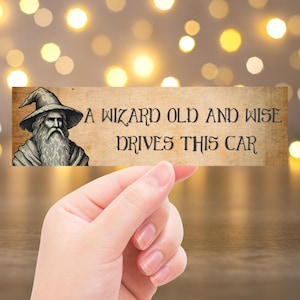 Whimsical Wizard Bumper Stickers - Perfect for Fantasy Lovers, Car Enthusiasts, Gifts for Wizards, Magical Decor, Unique Car Accessories