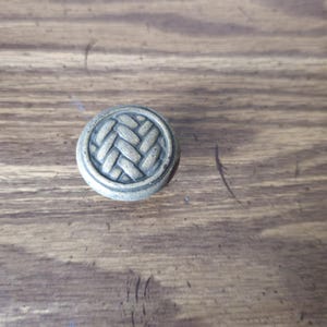 Tirador de armario de latón macizo vintage con diseño de cesta tejida – Tirador de cajón redondo de 2,5 cm (1 pulgada)