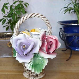 Capodimonte Flowers Basket - Etsy