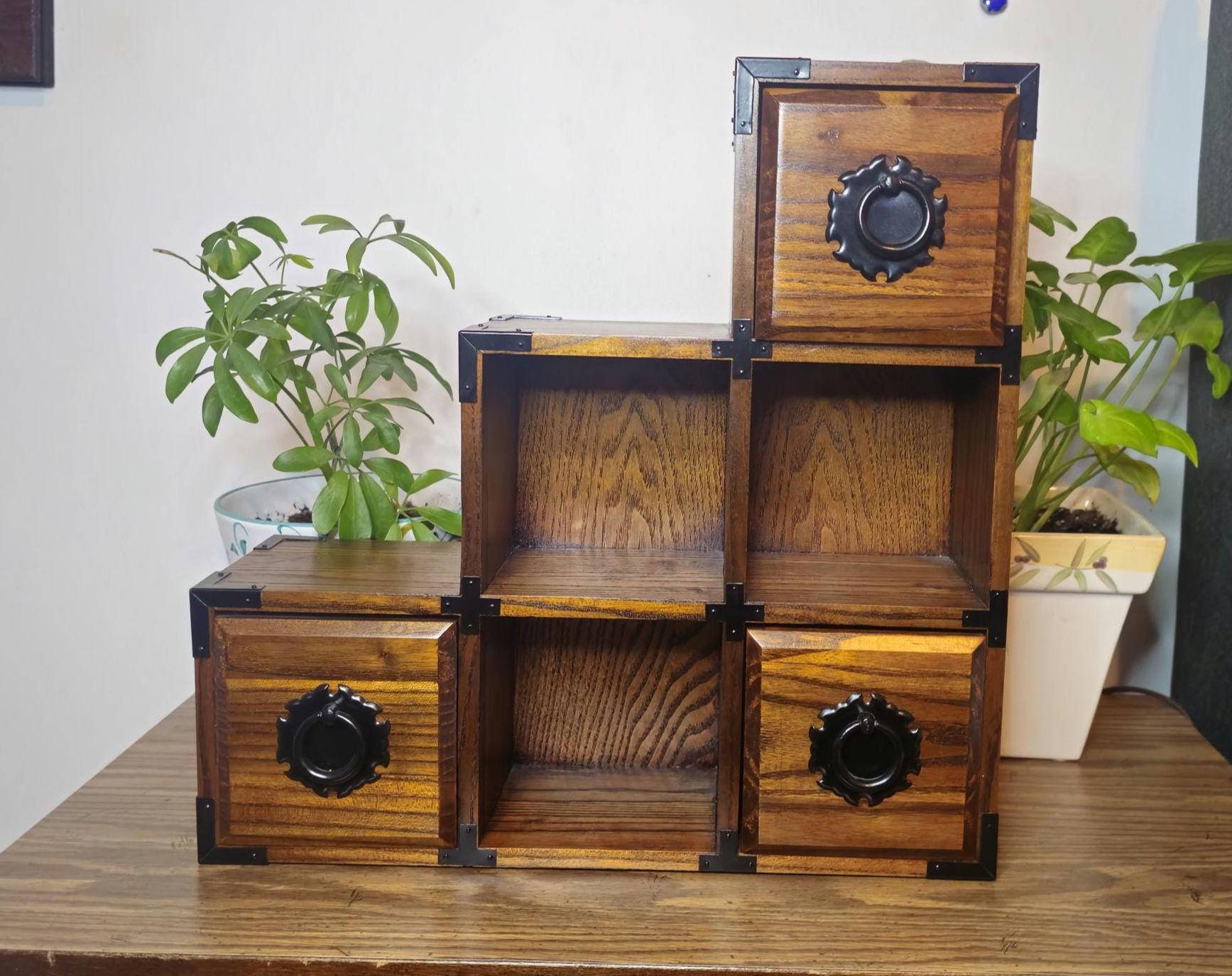 木製箪笥　Japanese High-Quality Wooden Chest Japan Wood Chest - Etsy