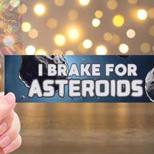 Asteroid Bumper Sticker – Celestial Car Decal, Space Lover Gift, Astronomy Vinyl Sticker, Outer Space Decor for Sci-Fi and Science Fans
