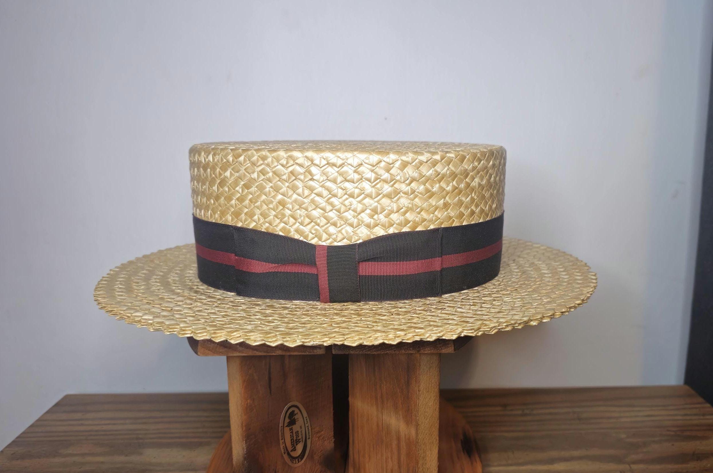 Straw Skimmer Hat - Etsy display picture 2