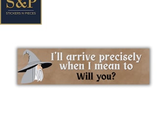 Funny Wizard Bumper Sticker: Medieval Fantasy Vinyl Decal