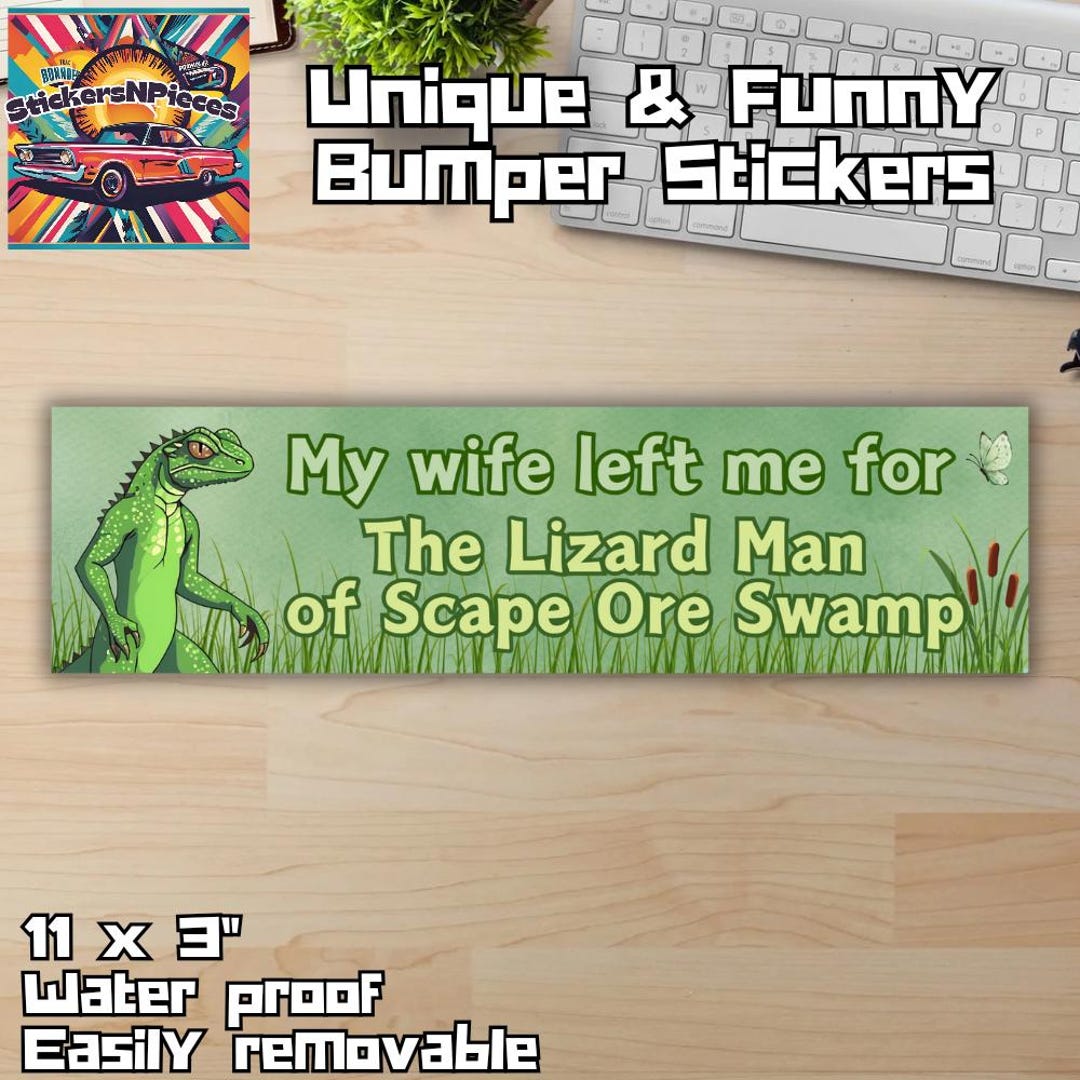 Lizardman Bumper Sticker Cryptid Urban Legend Bishopville South ...
